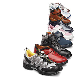 A variety of orthopedic shoes offered by Family Foot and Orthotics Clinic in Kitchener-Waterloo.
